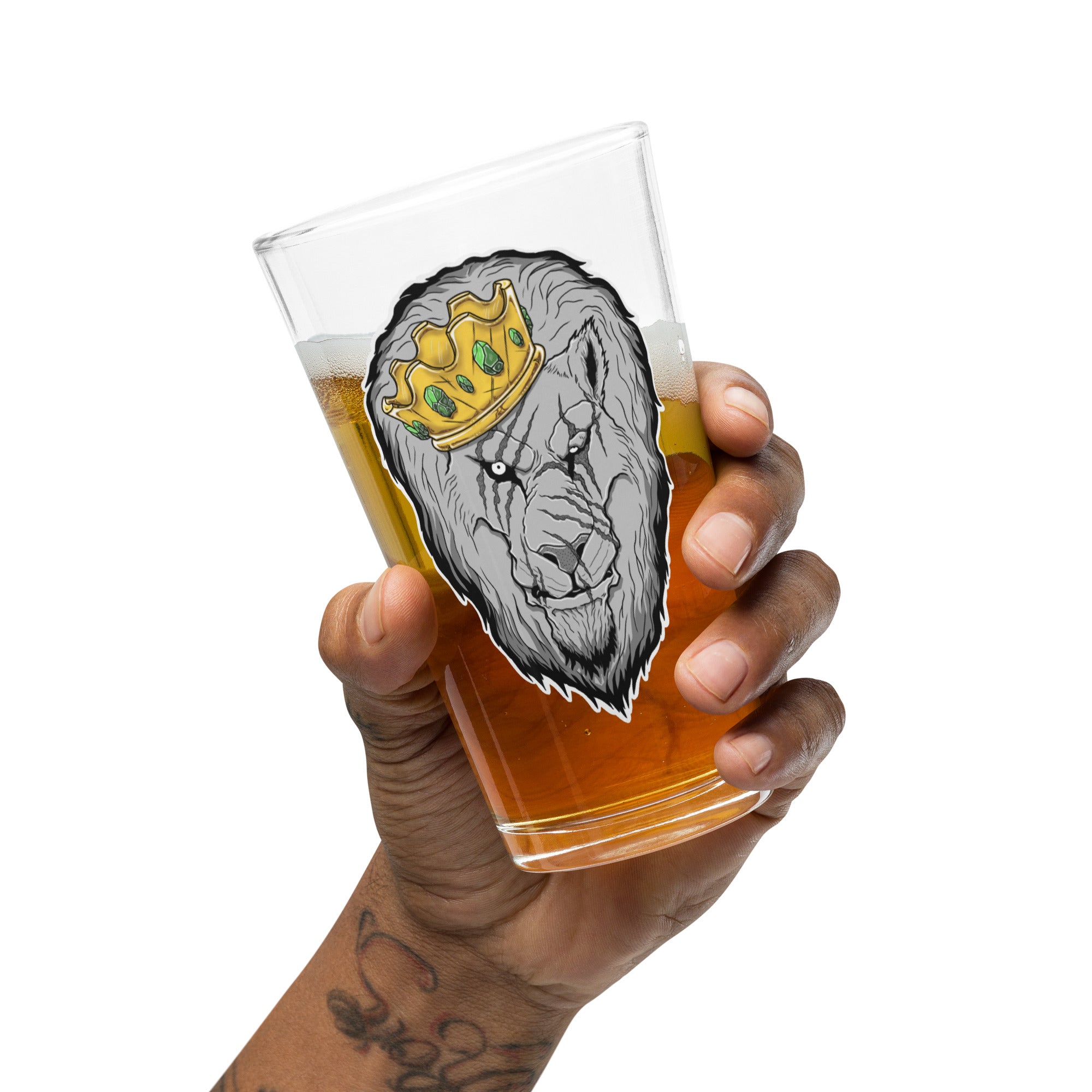 Triumphant Lion Shaker Pint Glass
