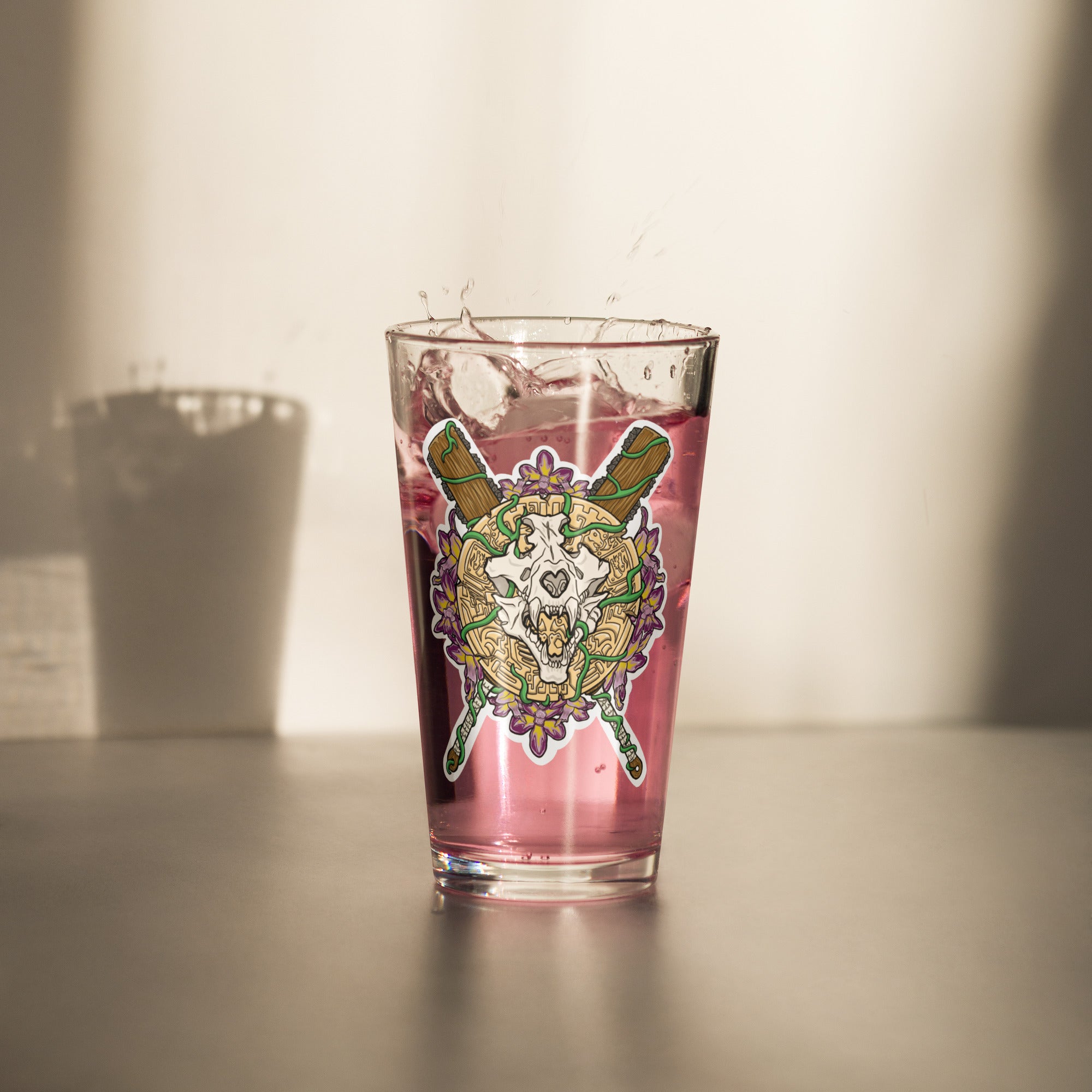 Aztec Emblem Shaker Pint Glass