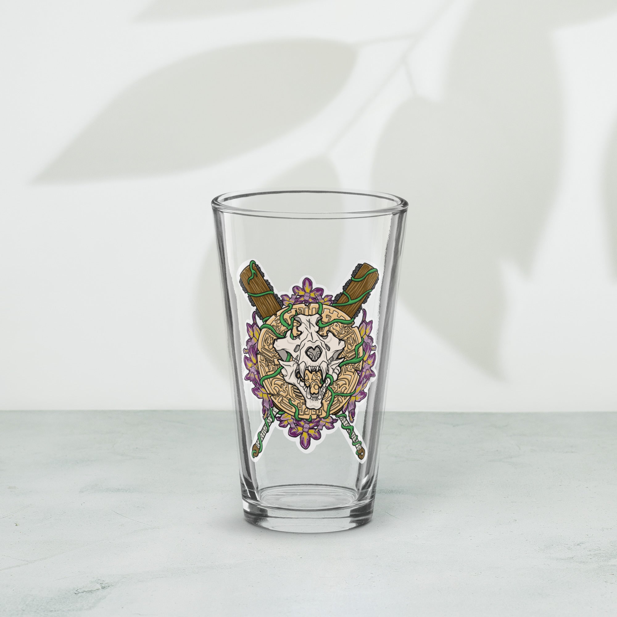 Aztec Emblem Shaker Pint Glass